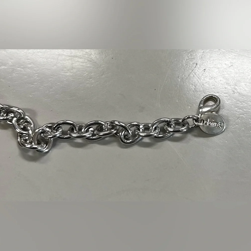 Vintage Claire’s Silver Chain Link Bracelet with Lobster Clasp Closure